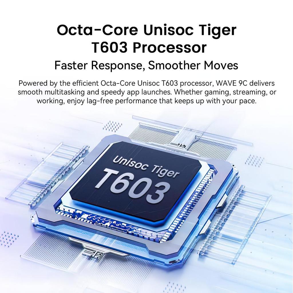 Blackview WAVE 9C  Android 15 6.56-inch HD+ Display Octa-core Unisoc Tiger T603 4GB/8GB RAM 64/128GB ROM Smartphone