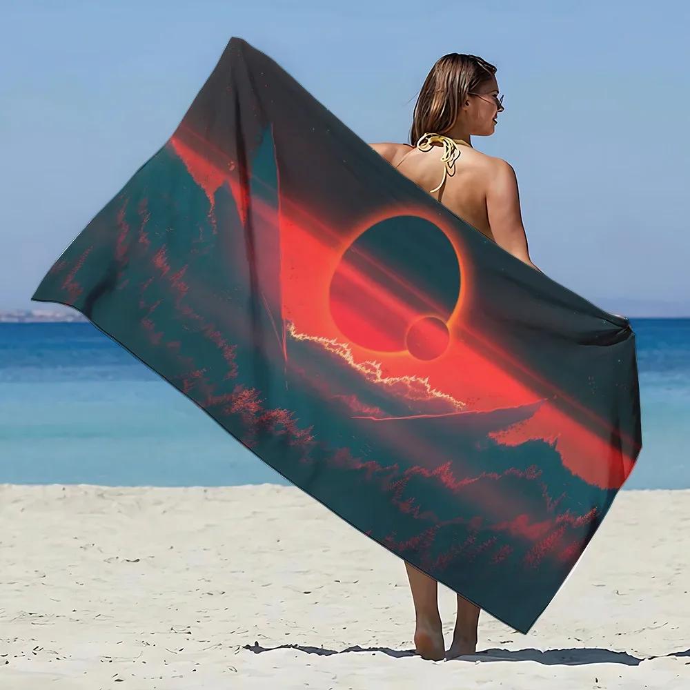 Strandtuch mit Galaxie-Print - Weiches, saugfähiges Handtuch für Weltraumliebhaber, lebendiges und einzigartiges Design für den täglichen Gebrauch und Komfort