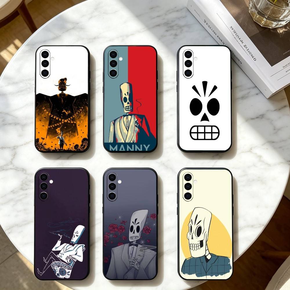 Game Grim Fandango Phone Case For Samsung Galaxy A73,A72,A71,A70,A53,A52,A51,Soft Silicone Black Cover