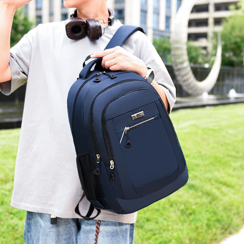 Schoolbag New Fashion Versatile Backpack Casual Simple Computer Backpack Large Capacity Oxford Cloth Student Backpack