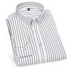 Men's Short Sleeve Non-Iron Striped Ice Silk Casual Korean Style Shirt
