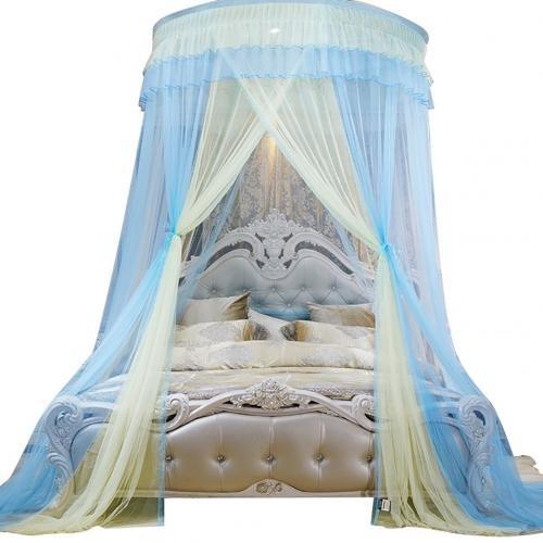 Summer New Luxury Mosquito Net Princess Elegant Bedding Curtains Dome Hanging Bedding Canopy Two-color Anti Insect Tent
