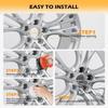 4 stk Bildeler Felgkapsel Bilhjulnavsenterdeksel 83 mm For Chevrolet Pickup Truck GMC Bobil