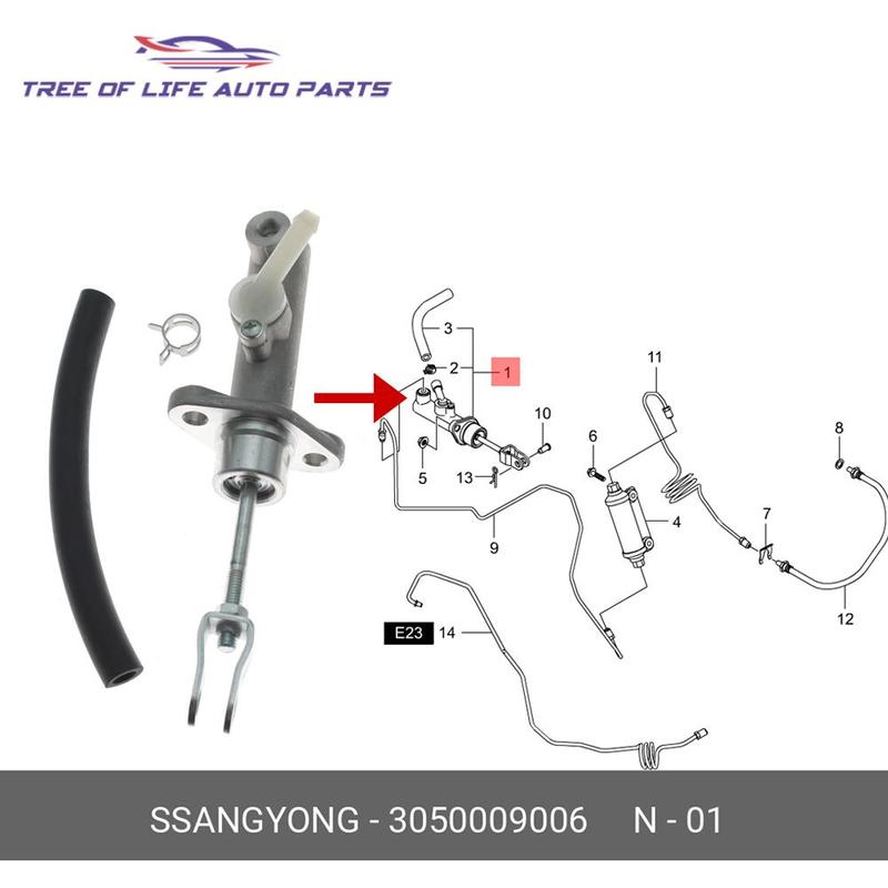 3050009006 Clutch Master Cylinder For Ssangyong Actyon Kyron Actyon Sports II 2006 2007 2008 2009-2015 Clutch Pump 30500 09006