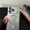 Prabangi metalizuota danga, padengta galvaniniu būdu, skirta Magsafe belaidžio įkrovimo dėklui iPhone 17 Air 16 15 14 13 12 11 Pro Max matinis PC berėmis dangtelis
