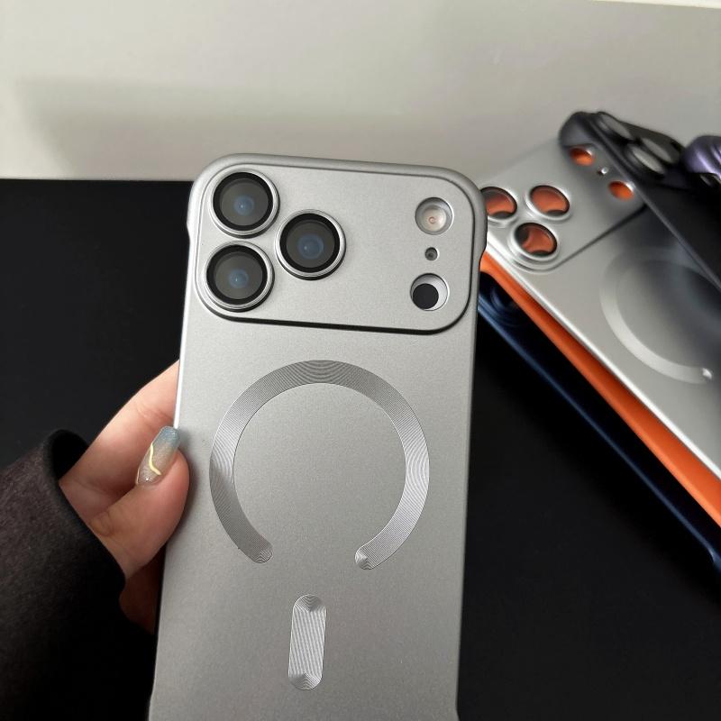 Prabangi metalizuota danga, padengta galvaniniu būdu, skirta Magsafe belaidžio įkrovimo dėklui iPhone 17 Air 16 15 14 13 12 11 Pro Max matinis PC berėmis dangtelis