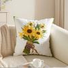 1PC Plant Flower Pattern Polyester Cushion Cover, Pillow Cover, Room Decor, Bedroom Decor, Sofa Decor, Collectible Buildings Accessories