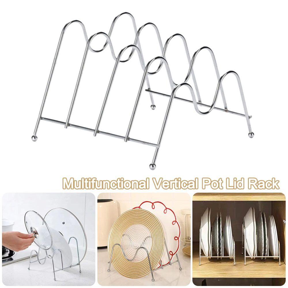 Multi-Layer Cutting Board Storage Rack Space-Saving Kitchen Shelf Durable Pot Lid Organizer  Home