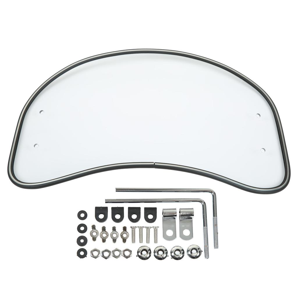 Motorrad Oval Windschild Klar Frontscheibe Spoiler Luftwindabweiser Schutzschild Universelle Passform Transparent