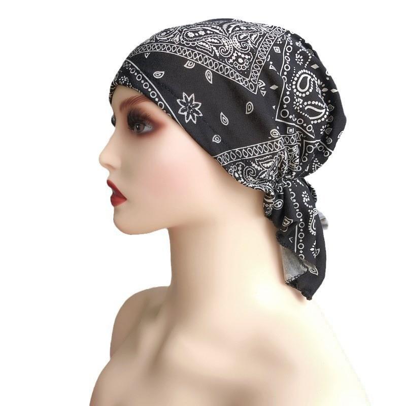 

Стильная женская хлопковая шапка баотоу: Эластичный, дышащий, легкий головной платок для всесезонного использования. One Size