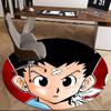 1pz Tappeto Rotondo con Design Cartone Animato Anime, Tappetino per Sedia da Ufficio, Tappeto Antiscivolo per Decorazione Casa