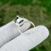 Natural Green Stone Rough Multi Stone Ring Size 8.5 925 Silver For Girls