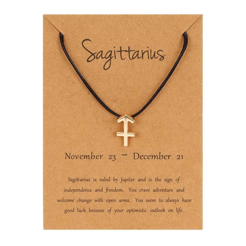 Elegant 12 Constellation Zodiac Sign Black Red Braided Rope Bracelet For Leo Virgo Jewelry