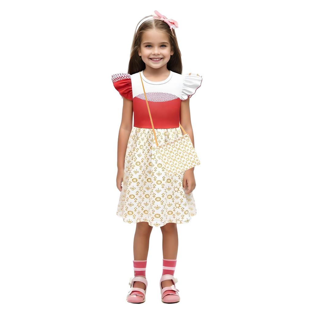 Косплей Платье Зомби для Девочки Плиссированная Юбка Полиэстер Летняя Одежда Дети 110cm