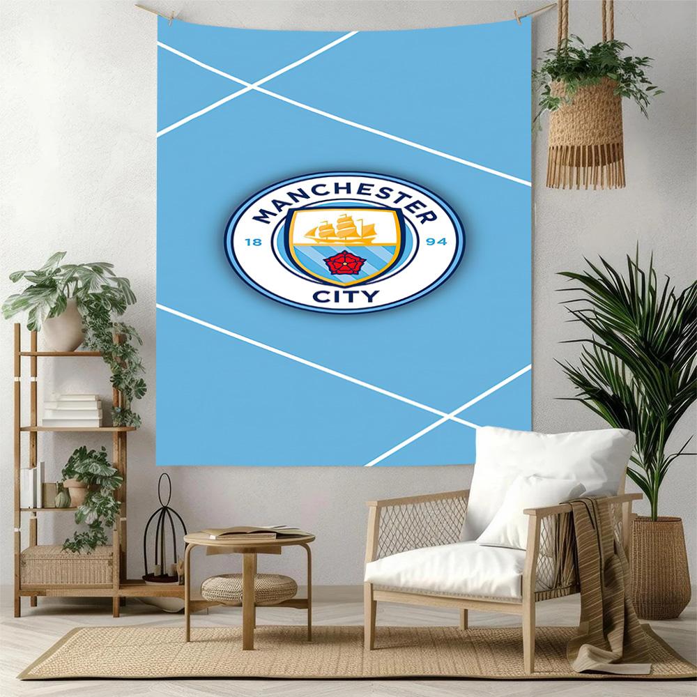 Decor perete Manchester City Tapiserie Artă Pentru Memorial Animale de Companie Petrecere de Ziua de Naștere Nuntă Fundal Cadou de Familie