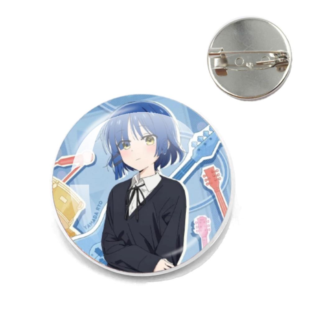 BOCCHI THE ROCK Pin Round Cartoon 20MM/25MM Metal Brooches Handmade Pins For Backpack Jewelry Accessories Gifts Creative Badge