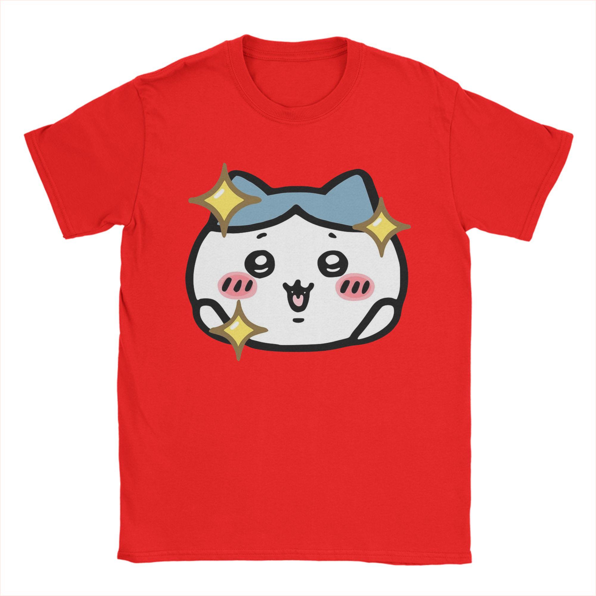

Hachiware Sparkle Chiikawas T Shirts Men Cotton Funny TShirt O Neck Tee Shirt Short Sleeve Clothes Plus Size S