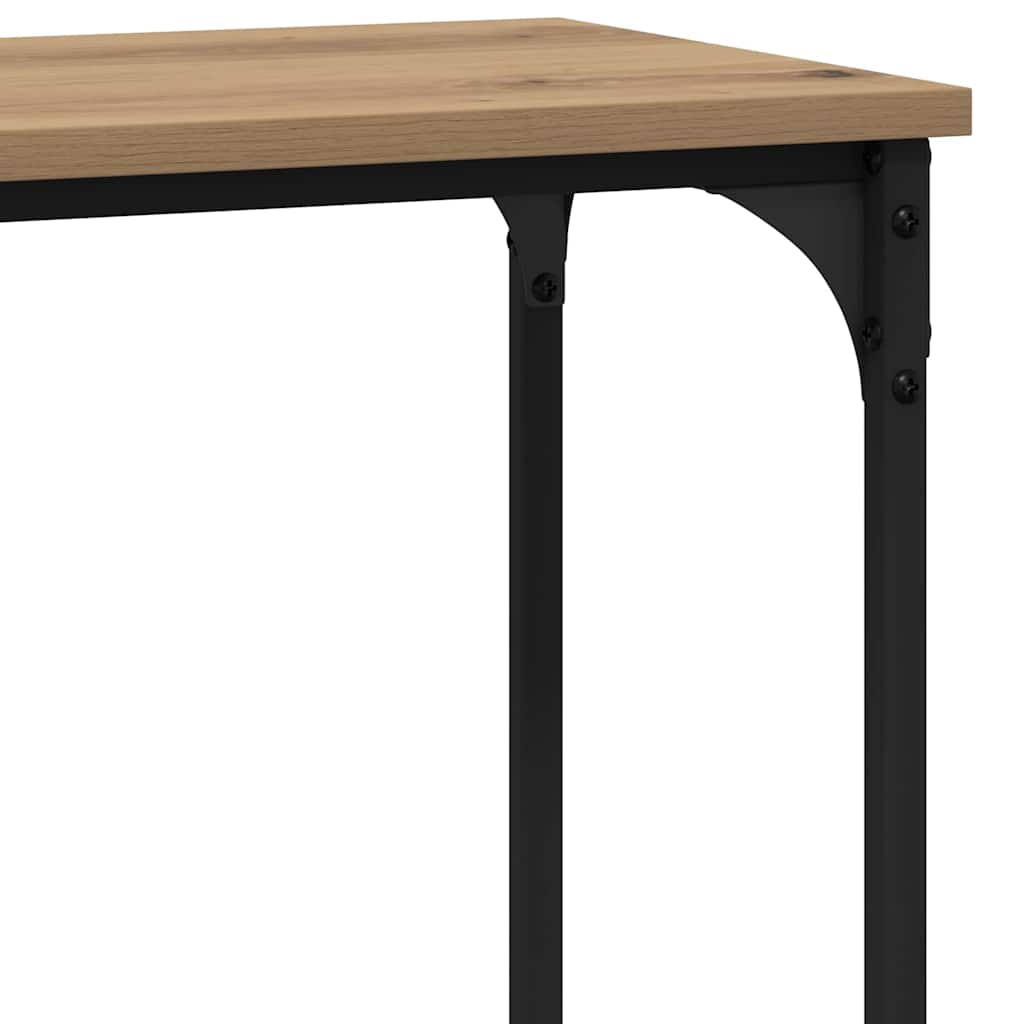 Artisan Oak Console Table Industrial Style 75 x 30.5 x 75 cm Particleboard
