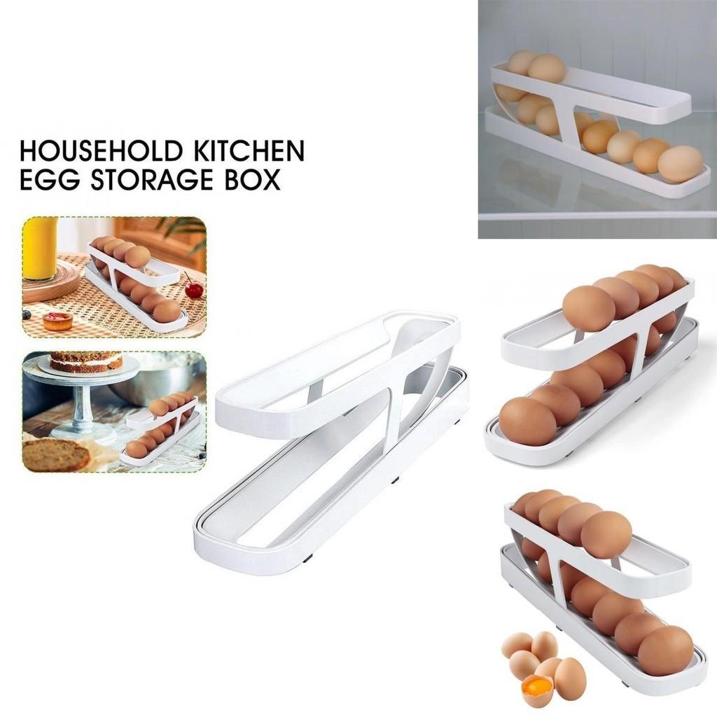 Rolldown Egg Dispenser Space-saving Egg Storage Rack For Refrigerator Gravity Feed Design Easy Egg Distribution