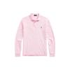 Polo Ss22 Polo cu mânecă lungă, culoare solidă, logo brodat, bărbați, topuri, roz 16821849-650