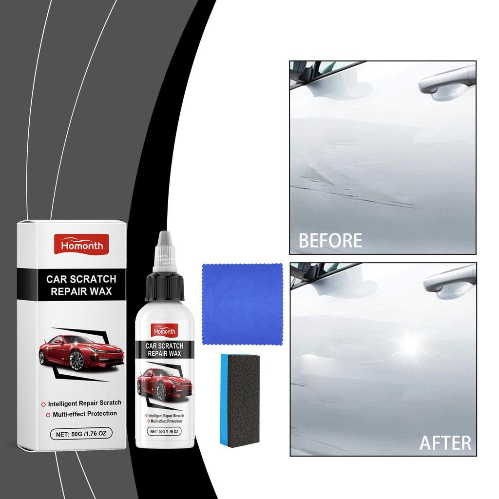 Homonth Crema per la Cura dei Graffi dell'Auto Rimuovi Macchie Detergente & Lucidante Crema Bellezza per il Rinnovo dei Graffi dell'Auto