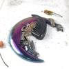 Mucegai Rășină Epoxidică Dragon Zburător Lună DIY Pandantiv Decorativ de Perete Pandantiv Dragon Zburător Semi-tridimensional Lună Mucegai Silicon