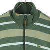 Produse de machiaj LACOSTE fabricate în Japonia Model în dungi Mânecă lungă Fermoar pe jumătate Tricotat Bărbați Folosit