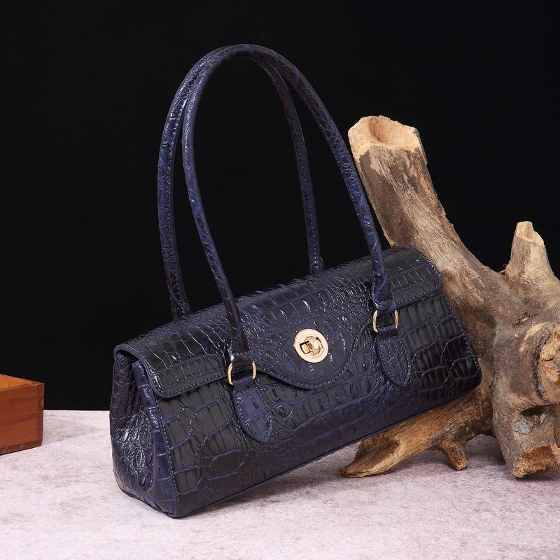 Handbag Shoulder Bag Vintage Tote Bag Underarm Bag Baguette Bag Alligator Print Bag for Women