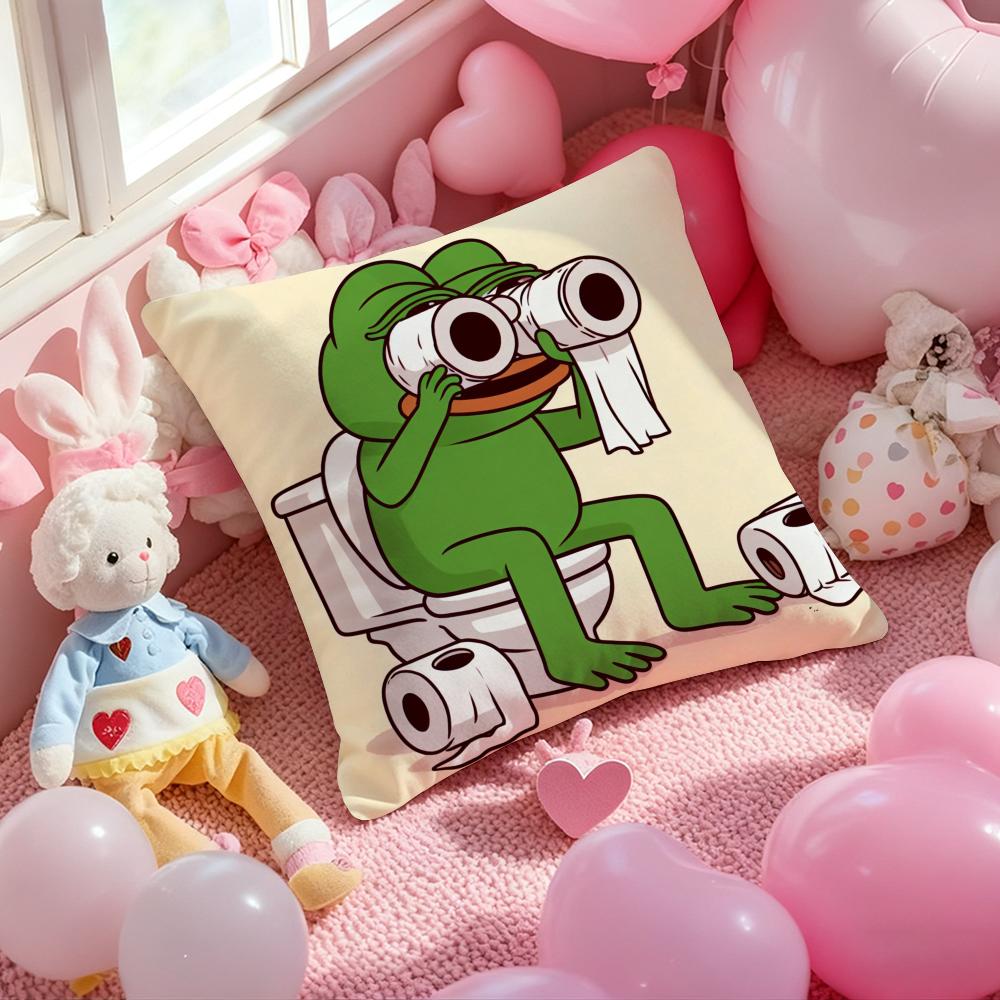 Sad Frog Pepe Cushion Cover Pattern Printed Pillowcase for Living Room Sofa Cushion Cover & Bedroom Decor