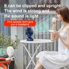 Portable Desktop Wireless Clip-on Electric Fan 6000mAh Battery Outdoor Travel Portable Electric Mini Fan for Baby Stroller Cart