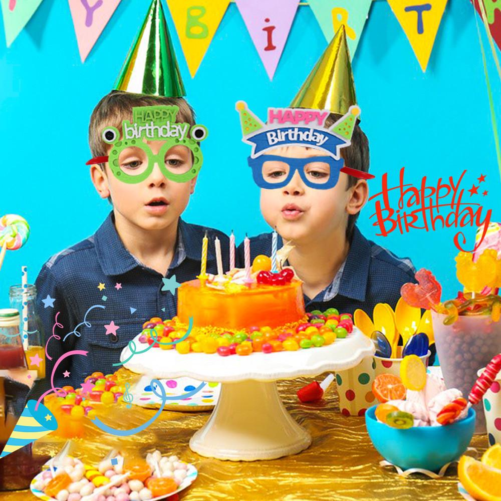 Birthday Delightful Plastic Glasses Featuring Colorful Animal Characters For Party Fun