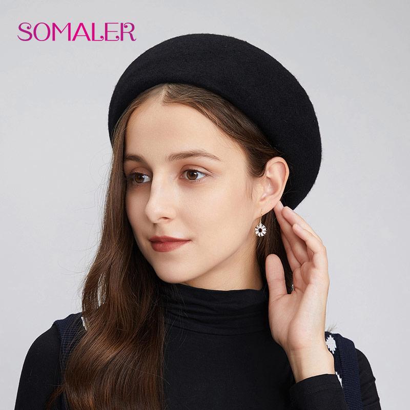 Buy SOMALER Wool Beret Hats for Women 