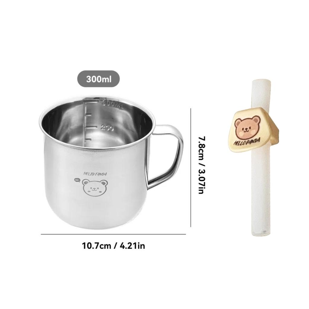 300ml 304 Stainless Steel Drinking Cup For Kids Students 300ML Tumbler Durable Anti Drop Mug Portable Milk Coffee Cup Drinkware