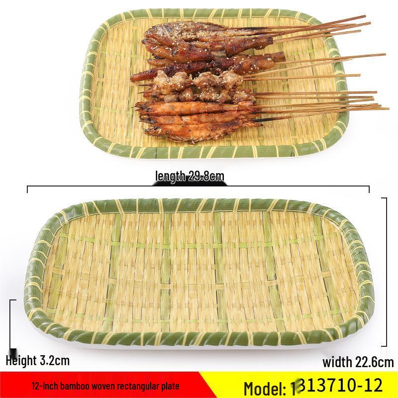 Qianxing Melamine Imitation Bamboo Serving Plates