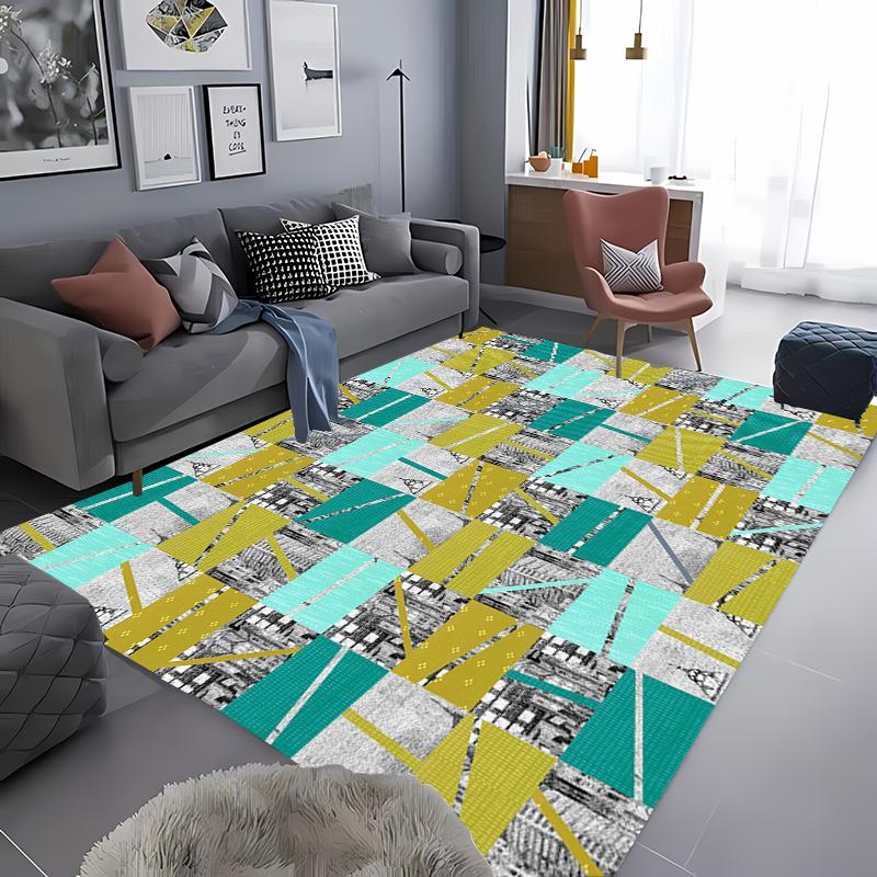 Creative Geometry Carpet for Living Room Bathroom Non Slip Mat Kitchen Balcony Doormats Bedroom Corridor Entrance Decorative Rug