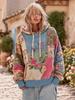 2025 Herbst Winter Retro Schnürung Bedruckter Hoodie