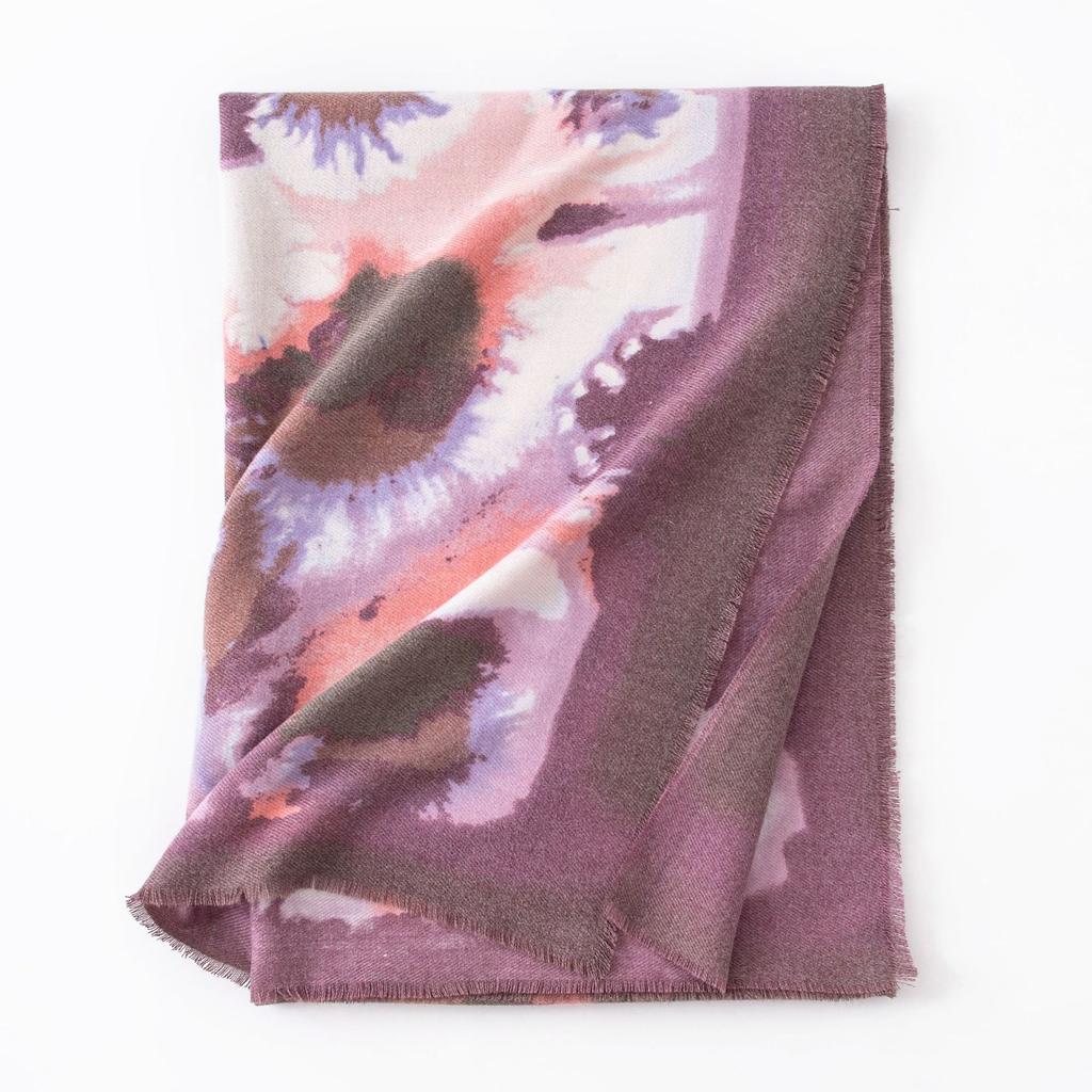 Fashion Printed Scarf for Women Winter New Imitation Cashmere Scarf Warm Neck Scarf Literary Retro Style Shawl