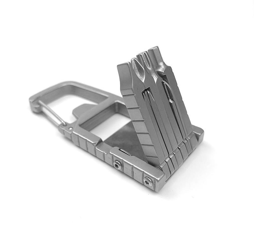 Keychain Multitool Screwdriver Bit Foldable Bike Repairs Tool Stainless Steel Bottle Opener Phone
