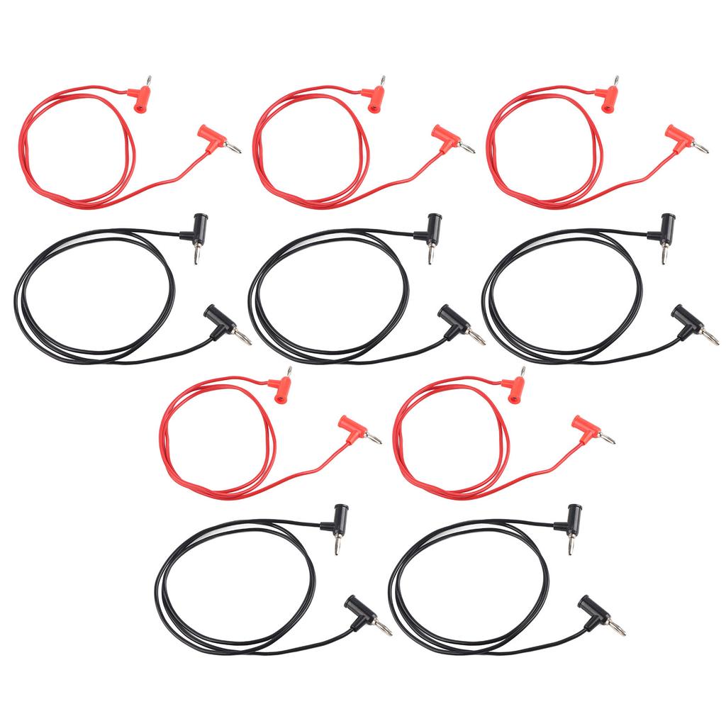 5 Set 4mm Banana Plug Test   PVC Brass Core Wire Male To Male Test Cable for Electronic Repair