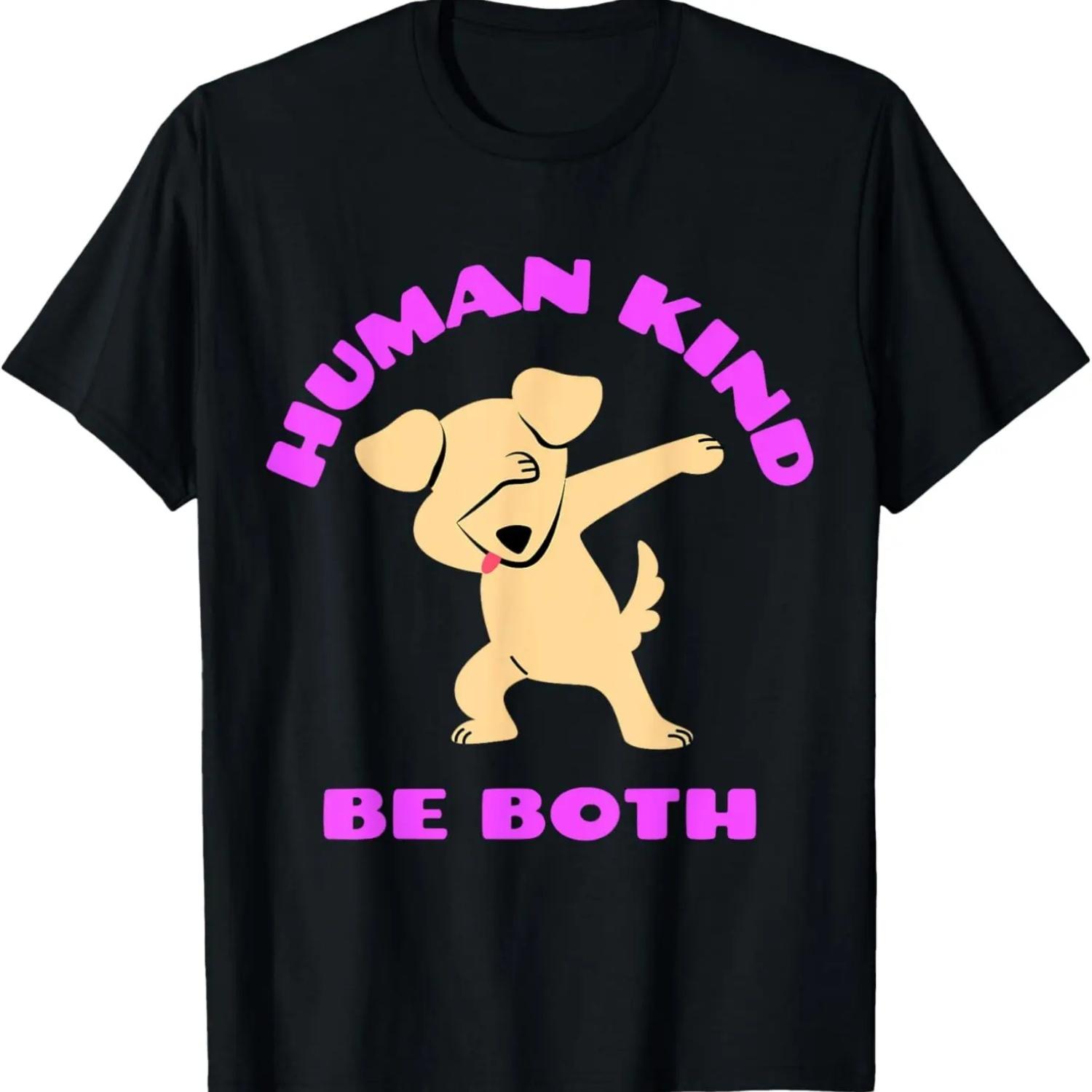 

Human Kind Be Both Rainbow Flag Pride LGBT T-Shirt XXXXXL чорний