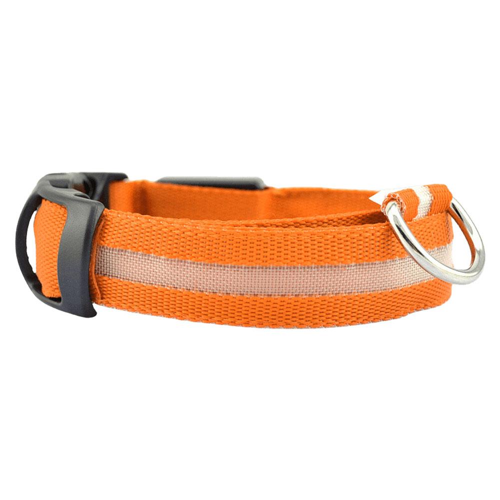 

Мигающий светящийся ошейник для собак, светодиодный ошейник для собак, перезаряжаемый через USB, мигающий ошейник для собак, который сделает ваших любимых собак заметными ночью L оранжевый