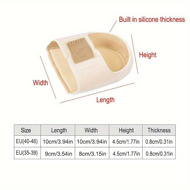 [Comfortable Heel Pads] 1 Pair Adjustable Heel Pads with Breathable Fabric & Non-Slip Straps | Comfortable Arch Support for All-Day Wear, Light Beige