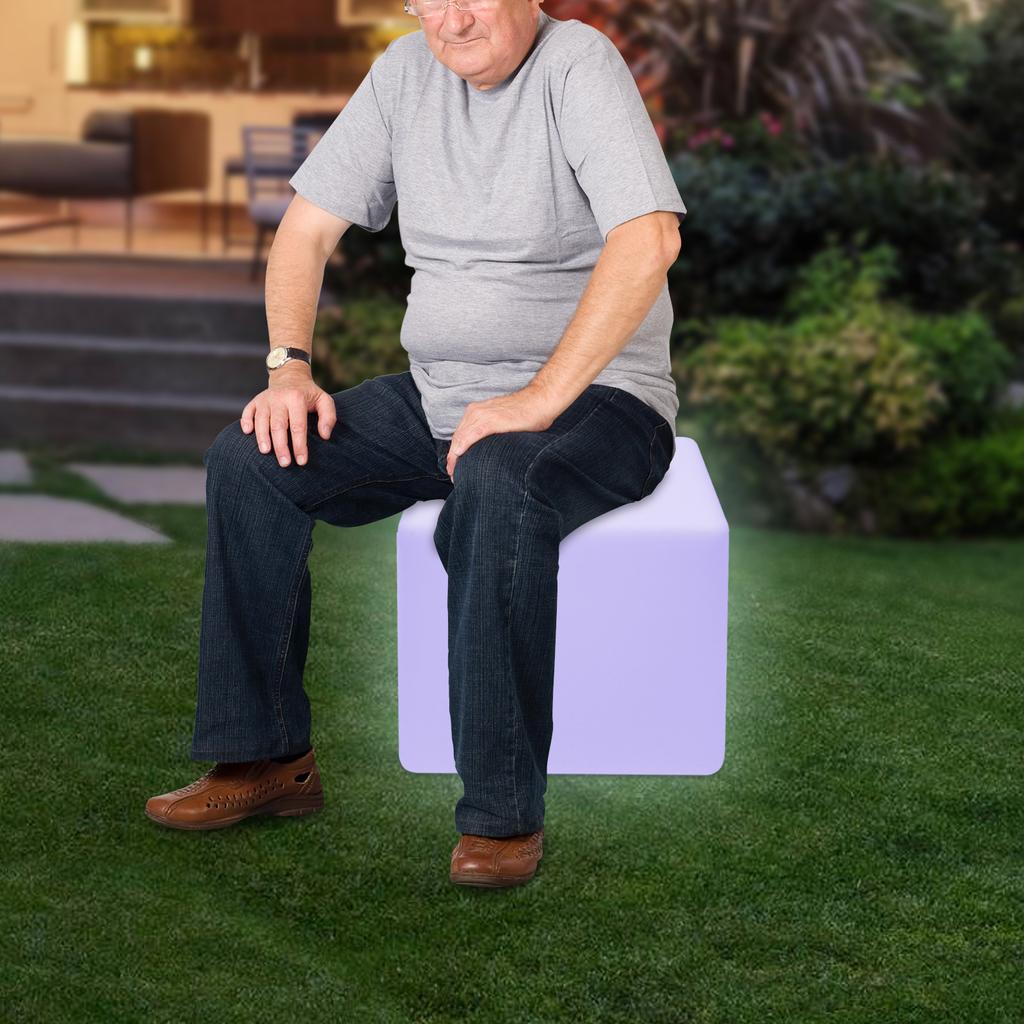 Rechargeable LED Cube Chair, 16 Colors Remote Conctrol Glow Furniture Stool Table with 4 Lighting Modes, for Home Party Deco