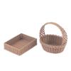 Mini 1pcs 1:12 Dollhouse Rattan Resin Frame Hand-woven Vegetable Food Storage Basket Dolls Dinning Room Decoration Props