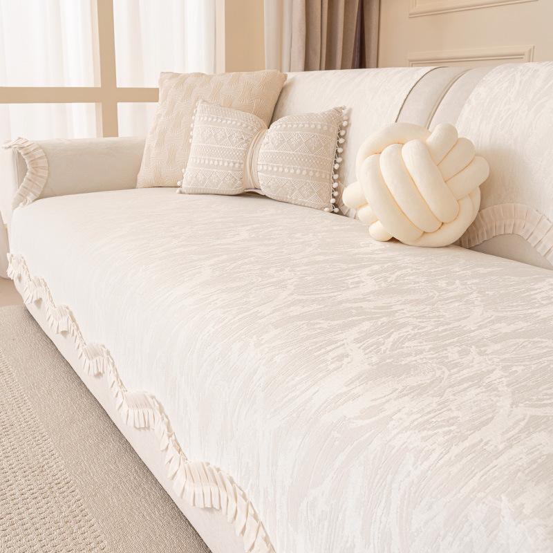 

Premium leather sofa cushion is universal in all seasons 2025 new summer fixed non-slip straight row seat cushion cover 70*70cm