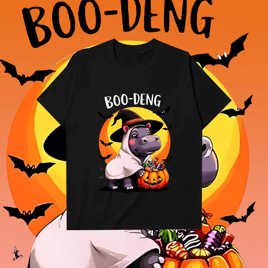 Футболка с принтом крошечного бегемота Moo Deng Tiny Baby Hippo Star Thailand Cute Pygmy — фото 7