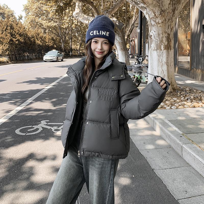Down and padded jacket women's short 2025 new Korean loose padded jacket hooded thickened padded jacket winter jacket