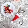 New 10PCS/Set Christmas Hat Silverware Holder Xmas Mini Red Santa Claus Cutlery Bag Party Decor Tablewear Holder Set
