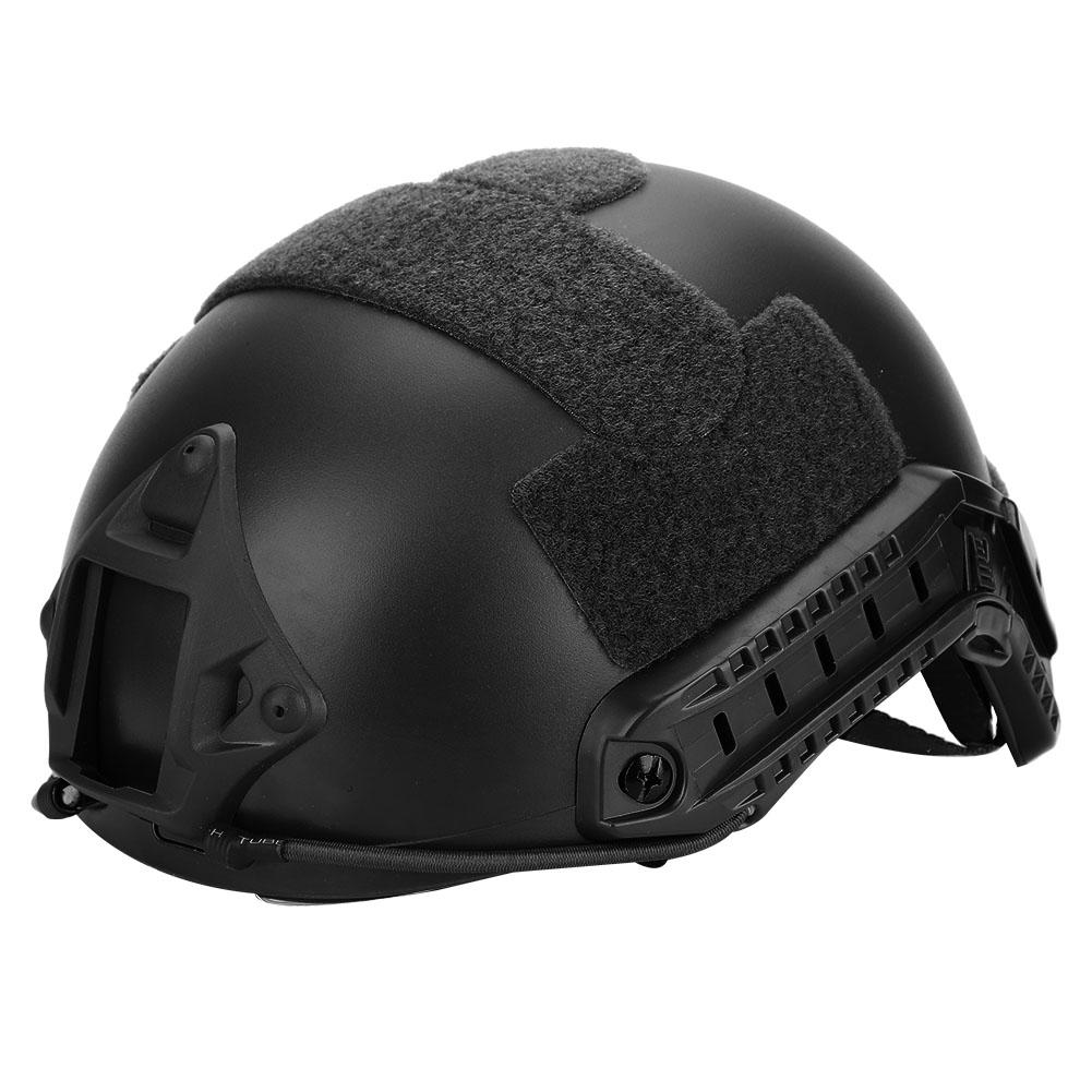SCHNELL Leichter Schienenhelm Schutzbrillen Version MH Taktisch für CS Radfahren (Schwarz)