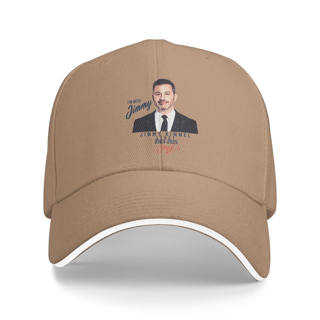 Jimmy kimmel Red Signature  Baseball Cap Adjustable Trucker Hat FeUnisex Unisex Vintage Custom DIY Baseball Caps